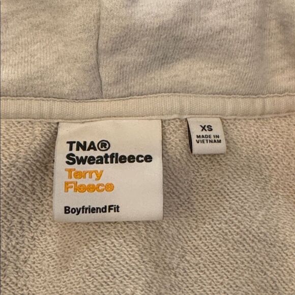 ARITZIA TNA Sweatfleece Terry Fleece Boyfriend Fit Zip Up Hoodie - Picture 5 of 9